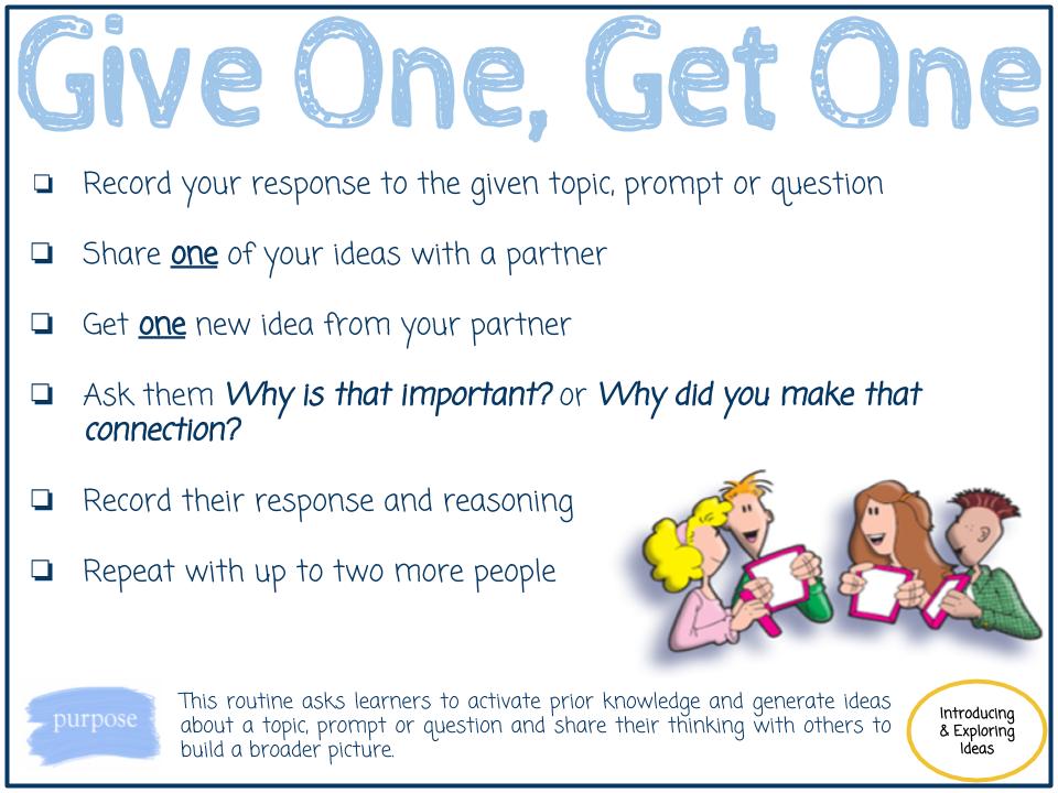 Give One Get One THINKING PATHWAYS